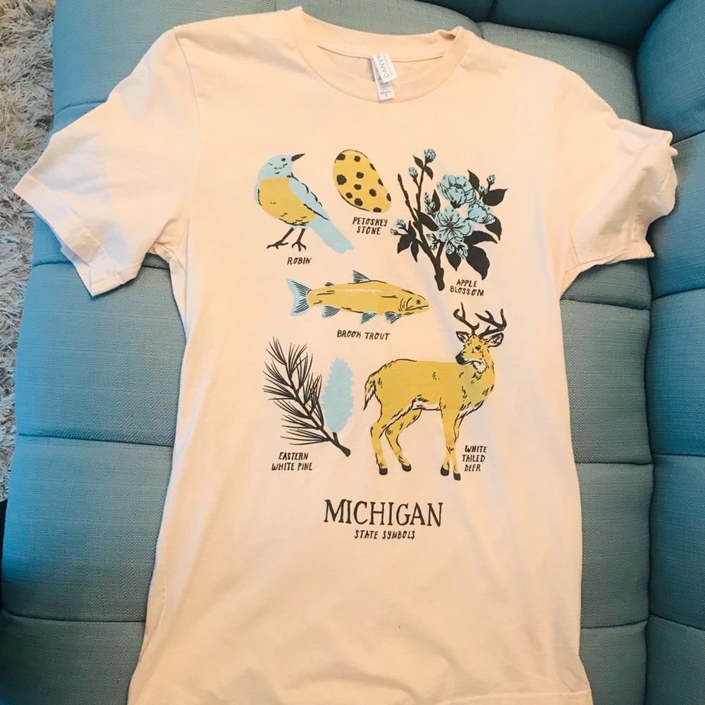 Michigan State Symbols tee